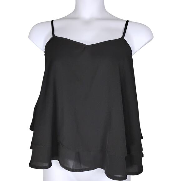 Miroslava Tops - Miroslava Blouse Flowy Black Layered Size Large Sleeveless Adjustable NWT